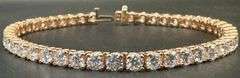 10K ROSE GOLD 14.50CT LAB GROWN DIAMOND BRACELET