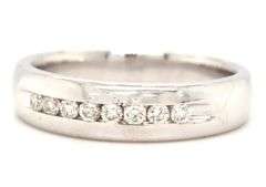14kt White gold 0.25ctw channel set diamond band