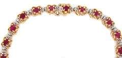 Nice 14K YG Ruby and Diamond Bracelet