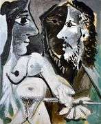 Pablo Picasso, Nude Woman And Musketeer