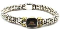 Lagos 2 tone smokey quartz bracelet