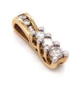 10kt Yellow gold diamond pendant
