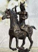 Warrior Chief on Horse Bronze Sculpture