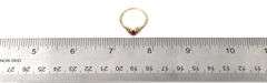 Dainty 10K Yellow Gold Ruby Gemstone Ring with Diamond Accents