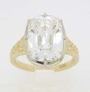 Certified Rare 5.51CT Antique Cushion Cut Diamond Ring