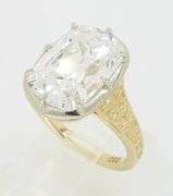 Certified Rare 5.51CT Antique Cushion Cut Diamond Ring