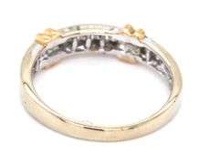 10kt 2 tone gold diamond band