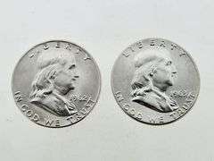 1962-D & 1963 Franklin Half Dollars, UNC