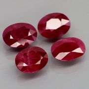 Superbly matched color in this 6.26ct set of Burmese Rubies!
