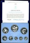 1980 Belize Franklin Mint 8-Piece Silver Proof Set