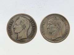 1935 & 1945 Venezuela Bolivar, 83.5% Silver