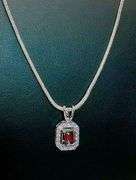 3.5 Ct VVs1 Russian Color Change Lab Simulated Alexandrite Pendant Necklace