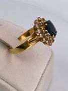 CERTIFIED 18K SAPPHIRE AND DIAMOND RING