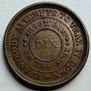 1863 Dix Near Uncirculated PatrioticCW Token