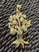 10k Yellow Gold Money Bag Tree Pendant