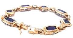 925 Sterling silver Synthetic Amethyst bracelet