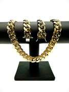 Huge 148 Grams 14 Kt Yellow Gold Plate Cuban Curb Link Chain Necklace