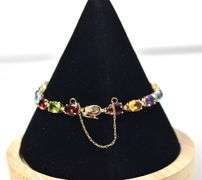 Amazing 14K Yellow Gold Multi-Gemstone Bracelet