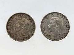 1940 & 1941 Great Britain 2 Shillings, Silver
