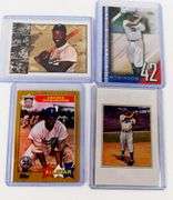 4 Jackie Robinson Throw Back Baseball Cards