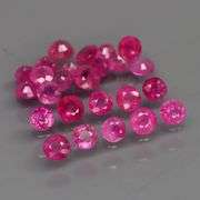 Glittering set of 3.10ct HEATED ONLY pink Burmese Rubies!