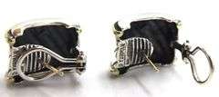 David Yurman 2 tone Cigar earrings
