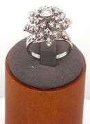 14kt White gold 1.25ctw Vintage diamond cluster ring
