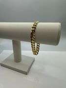 Strong 24.8 Gram 14 Kt Gold Plate Cuban Link Bracelet