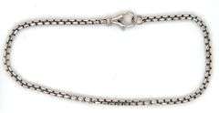 14kt White gold box link bracelet