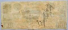 $100 Natchez Railroad Company June 1839 Note.