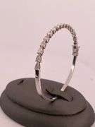 CERTIFIED 14K WHITE GOLD DIAMOND BANGLE BRACELET