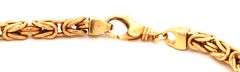 Popular Unisex 18K YG Byzantine Link Bracelet