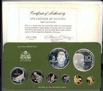 1976 Guyana Silver Proof Set in Original Packaging