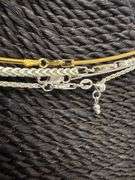 Sterling Silver Italian 925 Layered 4 Piece Chain Set 15", 20", 22", 30" (adjustable)