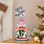 Alice in Wonderland Cat Nutcracker Hand Painted