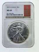 2015 American Silver Eagle, NGC MS69 "Red Book Label"