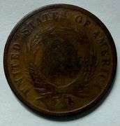 1867 Double Die Obverse 2 Cent Piece.