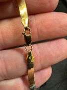 10K Yellow Gold 4mm Herringbone 16" Necklace