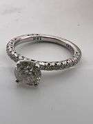 TACORI CERTIFIED 18K WHITE GOLD DIAMOND ENGAGEMENT RING