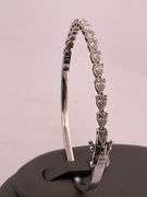 CERTIFIED 14K WHITE GOLD DIAMOND BANGLE BRACELET