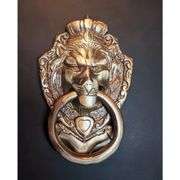 Victorian Brass Lion Head Door Knocker