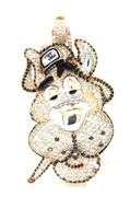 10kt Yellow gold 4.75ctw white and black diamond Scooby-Doo pendant