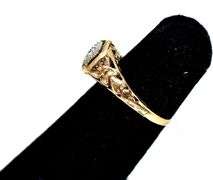 Vintage 10k Yellow Gold Diamond Ring