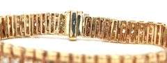 14kt Yellow gold 3.25ctw Rolex style diamond bracelet