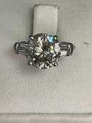 Wow! Certified 4+ CTTW Natural Diamond Ring set in Platinum