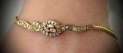 Fashionable 14K  Bracelet with a Diamond Panel
