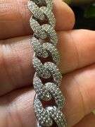 Rhodium Plated 925 Sterling Silver 9.5mm Miami Curb CZ 7" Bracelet