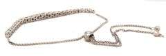 14kt White gold lab grown diamond graduated bracelet