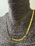 10K Yellow Gold 4mm Herringbone 16" Necklace