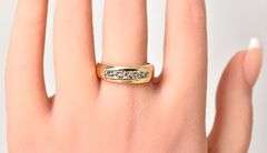 Charming 14K Yellow Gold Diamond Ring